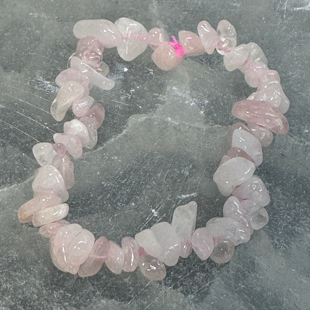 Lepidolite Beaded Stretch Bracelet | Calming Anxiety Relief Stone | Unisex